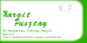 margit pusztay business card